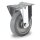Bokwiel 125 mm rubber grijs "Alu"