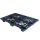 Light-pallet 1200x1000 mm uit HDPE-RE kunststof antraciet/zwart