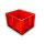 Palletbox rood 1200x1000x760 mm met dichte wanden en 3 sleeplatten