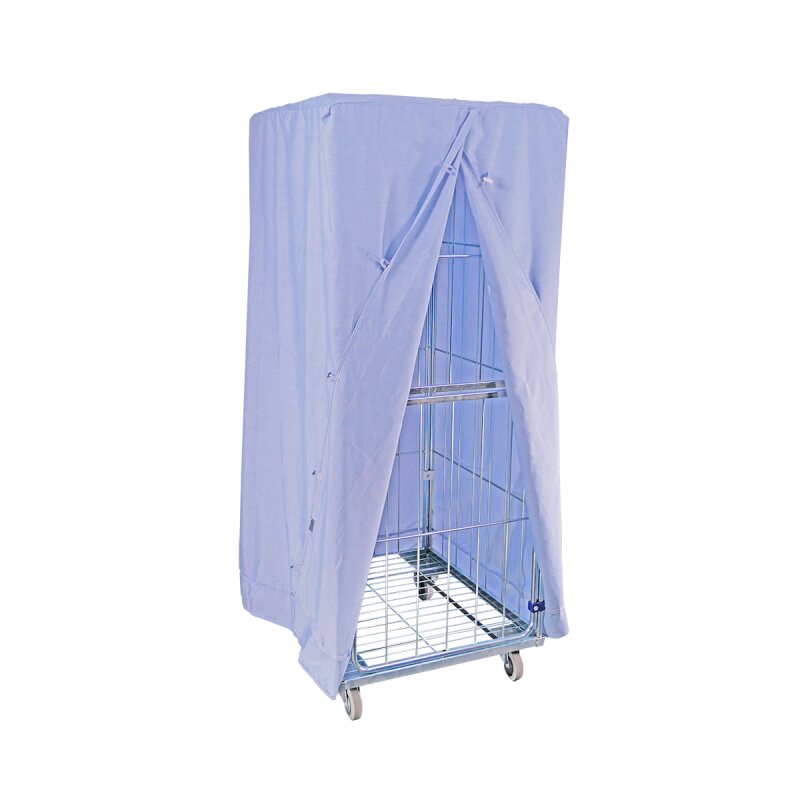 Hoes blauw voor Wasserijcontainer Plus S 1350 (600 x 740 x 1350 mm)